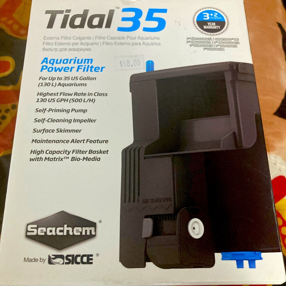 Tidal 35 aquarium power filter